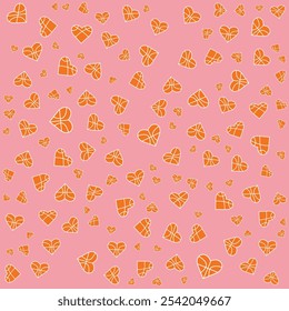 Vector seamless pattern with heart shape basketball