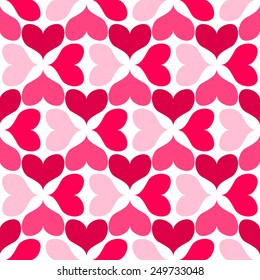 Vector Seamless Pattern With Heart Shapes