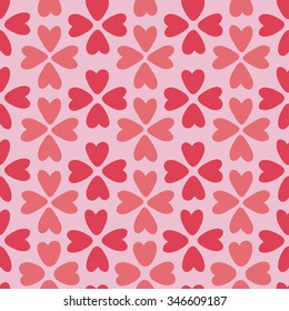 Vector seamless pattern with heart shapes