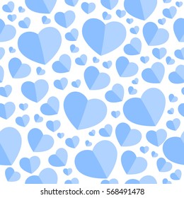 Vector seamless pattern with heart shapes for gift cards, invitation, textile, wrapping paper design.