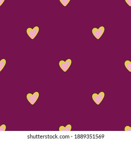 vector seamless pattern with hearts