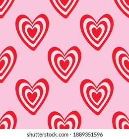 vector seamless pattern with hearts