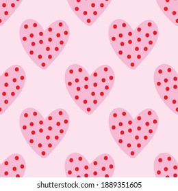 vector seamless pattern with hearts