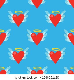 vector seamless pattern with hearts