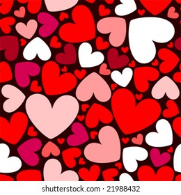 vector seamless pattern with hearts