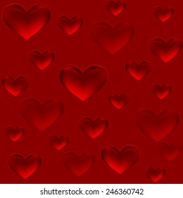 Vector seamless pattern with hearts.