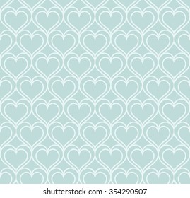 Vector seamless pattern with hearts. 