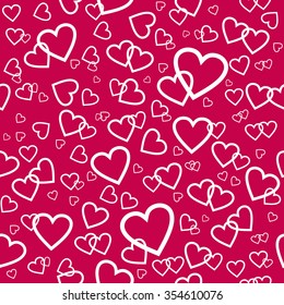 Vector seamless pattern with hearts