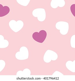 Vector seamless pattern with hearts.