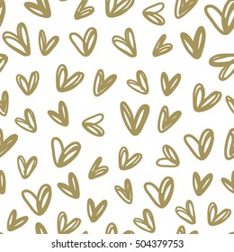 Vector seamless pattern of hearts