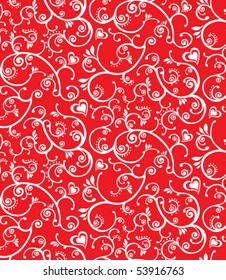 Vector seamless pattern with hearts.