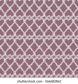 Vector seamless pattern with hearts