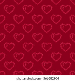Vector seamless pattern with hearts