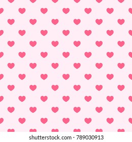 Vector seamless pattern with hearts.