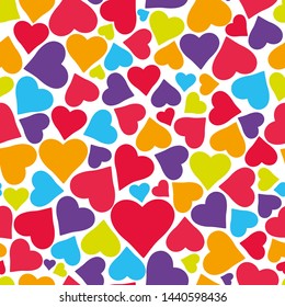 Vector seamless pattern with hearts. Can be used for wallpaper, pattern fills, web page background,surface textures.