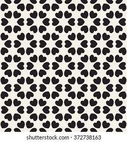 Vector seamless pattern with hearts. Geometric repeating texture. Simple stylish texture for St. Valentines day