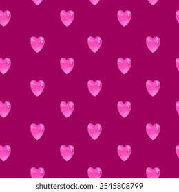 Vector seamless pattern with hearts. Hand drawn unique trendy print for Valentine’s Day. For postcard, wallpaper, packaging, fabric prints, banner, invitation, paper bag, cover, blog, textiles. EPS 10