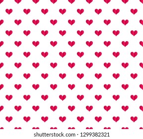 
Vector seamless pattern with hearts. Vector illustration. Happy Valentine's Day.