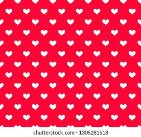 Vector seamless pattern with hearts. Vector illustration. Happy Valentine's Day.