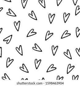 Vector seamless pattern with hearts. Vector illustration. Happy Valentine's Day.
