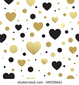 Vector seamless pattern with hearts. Vector illustration EPS10