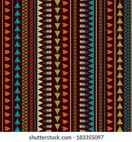 Vector seamless pattern with hearts, lines, arrows