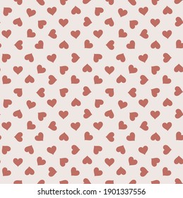 vector seamless pattern of hearts, minimal design, multi-directional, lovely vintage wallpaper style