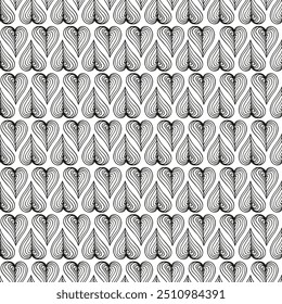 Vector seamless pattern with hearts. Romantic background. Love. Good for wrapping paper, textile, backdrop and other.