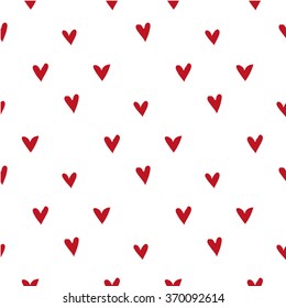 Vector seamless pattern with hearts for Saint Valentine's day and universal design. Simple design