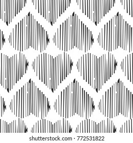 Vector seamless pattern with hearts shape in a modern style. Happy Valentines day illustration. For wallpaper, pattern fills, web page, textures, textile, wrapping paper