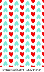 vector seamless pattern with hearts. St. Valentine's Day's background. Romantic greeting card, invitation, poster design template.