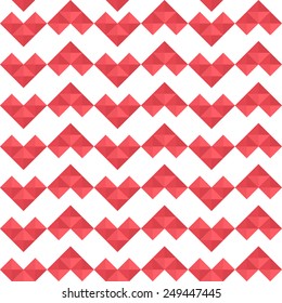 vector seamless pattern hearts of triangles