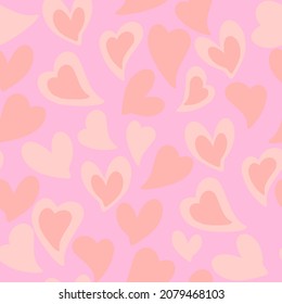 vector seamless pattern of hearts with Valentine's Day 14 February. Background for invitations, wallpaper, wrapping paper and scrapbooking