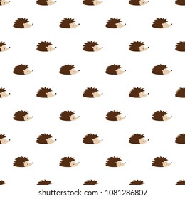 Vector seamless pattern of hedgehog 
