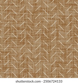 Vector seamless pattern with herringbone pattern on a textured background, distressed mudcloth repeat