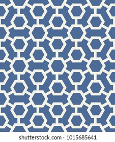 Vector seamless pattern, hexagon net