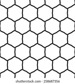 Vector seamless pattern with hexagon ornament.