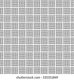 Vector seamless pattern. Hipster monochrome print with hand drawn chevron. Trendy graphic design.