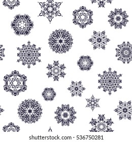 Vector seamless pattern for holiday Thanksgiving day, a simple hand-drawn winter design on white background in violet colors.