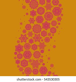 Vector seamless pattern for holiday Thanksgiving day, a simple hand-drawn winter design on yellow background.