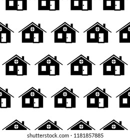 Vector seamless pattern houses