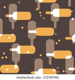 Vector seamless pattern. Ice cream wallpaper. Summer background. Kids texture.
