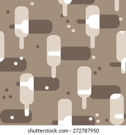 Vector seamless pattern. Ice cream wallpaper. Summer background. Kids texture.