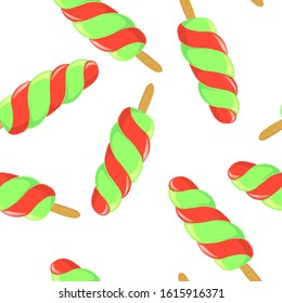 vector seamless pattern with ice creams, hand drawn illustration