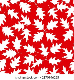 Vector seamless pattern with illustration of autumn leaves