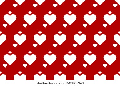 Vector seamless pattern illustration design on the theme of Valentines Day on February 14th. For printing on paper, wallpaper, covers, textiles, fabrics, for decoration, decoupage, and other.