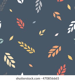 Vector seamless pattern illustration ears of wheat. Hand drawn grunge seamless pattern. malt grain, spica, wheat grain.