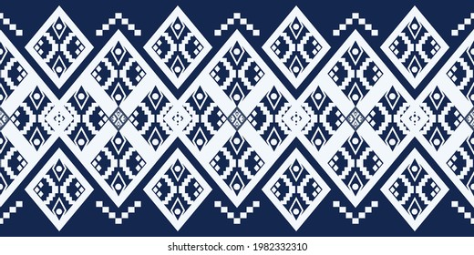 Vector seamless pattern Illustration  Ethnic  ikat pattern Tribal pattern  India geometric  native texture  Ethnic background for carpet, wallpaper, clothing, wrapping, Batik, fabric,fashion 