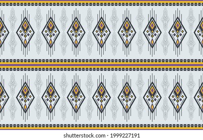 Vector seamless pattern Illustration  Ethnic  ikat pattern Tribal pattern  India geometric  native texture  Ethnic background for carpet, wallpaper, clothing, wrapping, Batik, fabric,fashion