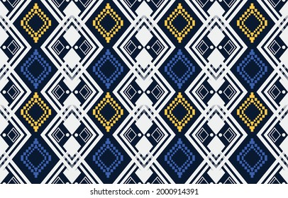 Vector seamless pattern Illustration  Ethnic  ikat pattern Tribal pattern  India geometric  native texture  Ethnic background for carpet, wallpaper, clothing, wrapping, Batik, fabric,fashion